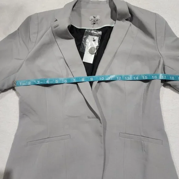 Worthington Blazer Grey One Button Closure Fully Lined Size M - Picture 4 of 7